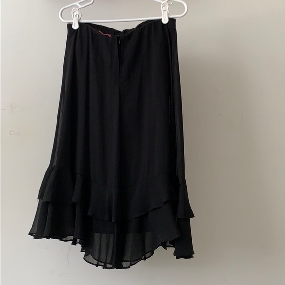 Black Chiffon Flowy Dress - Picture 2 of 4
